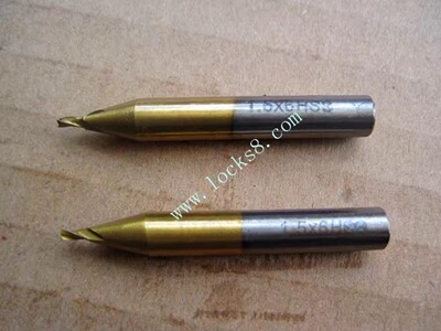 钥匙机配件铣刀1.5mm 配钥匙机器立式打孔机镀钛钻头