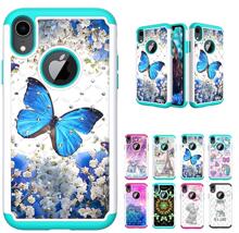 适用于IPHONE XS MAX XR X 8/76PLUS S10/PLUS S98彩绘水钻手机壳