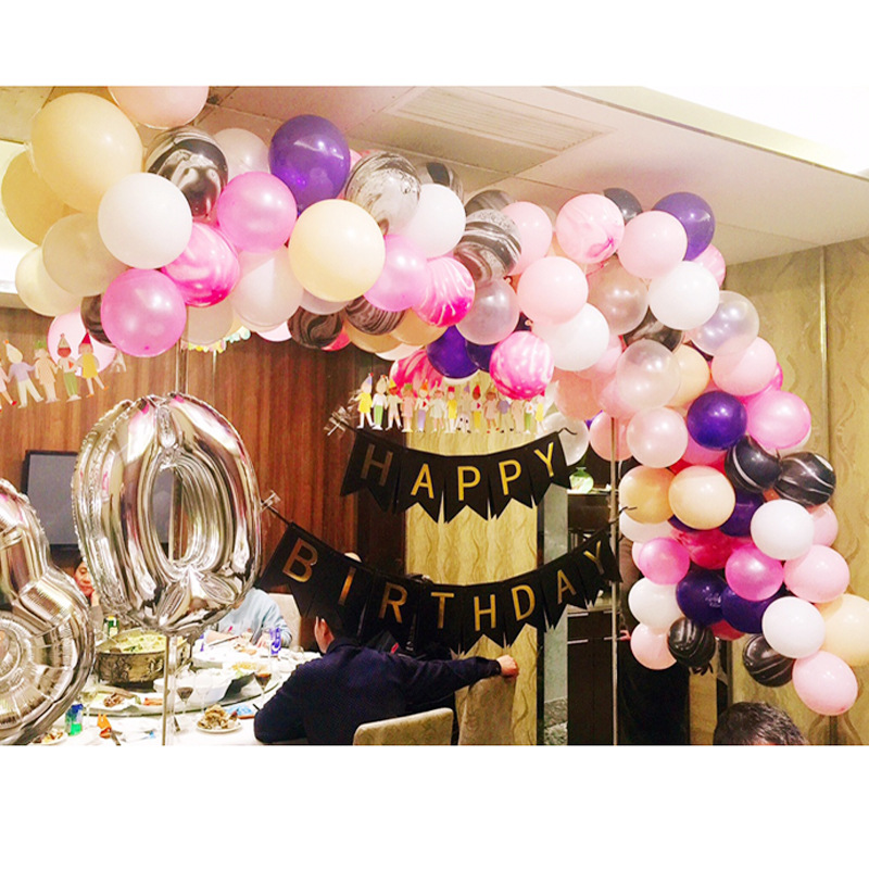 Transparent Double Hole 5M Balloon Chain Birthday Party Layout Accessories Wedding Scene Design Modeling Wedding String Balloon