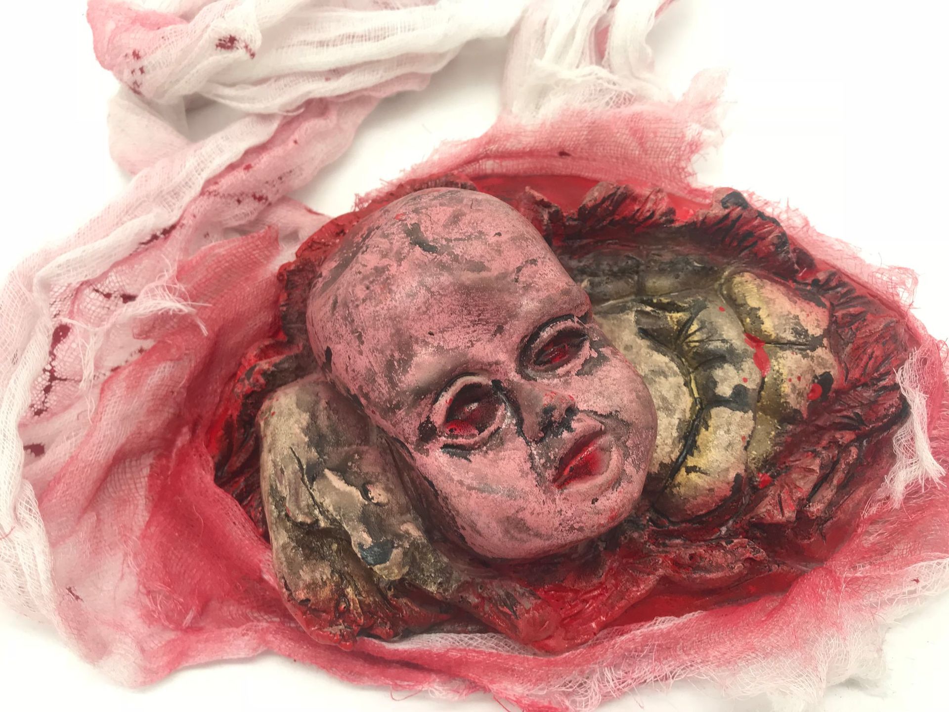 万圣节舞会主题恐怖道具 厂家直销孕肚死婴 派对舞会恐怖整蛊道具