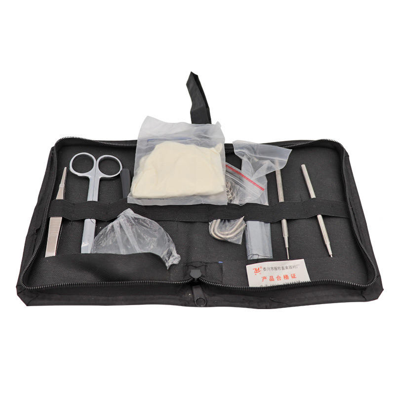 小动物解剖器械 10件套手术剪放大镜三爪链钩手术解刨工具解刨器