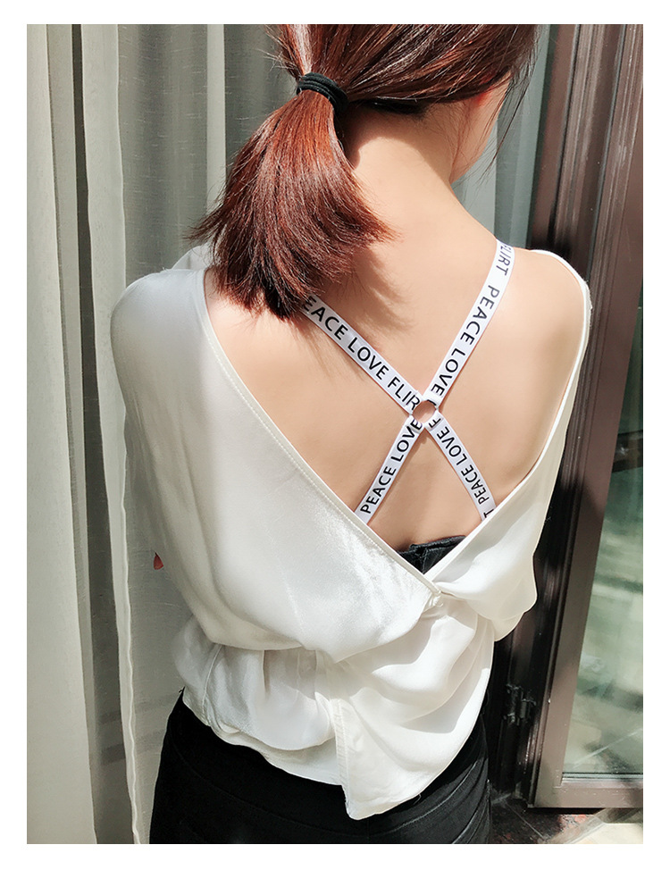 字母肩带交叉防滑内衣带一字领美背文胸肩带运动瑜伽肩带厂家批发