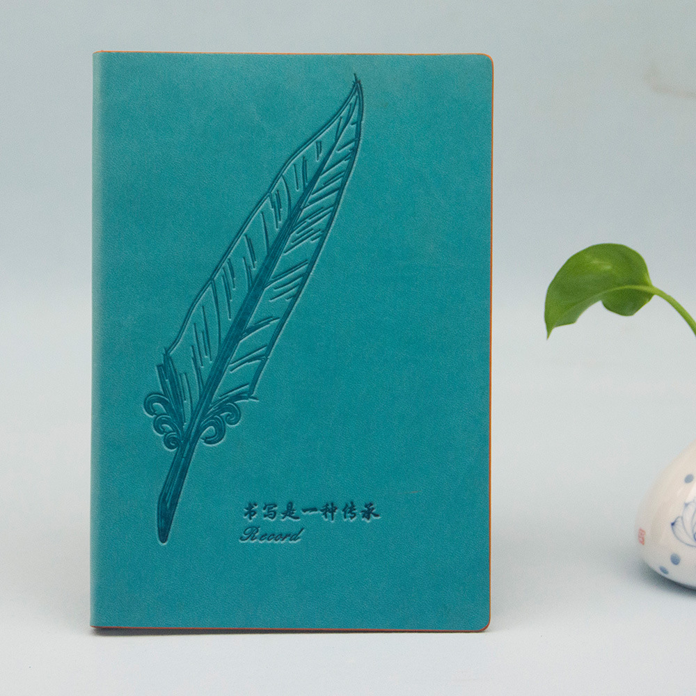 a5裱装本pu笔记本 封面4色uv印刷logo 压印烫金烫银,按样定制