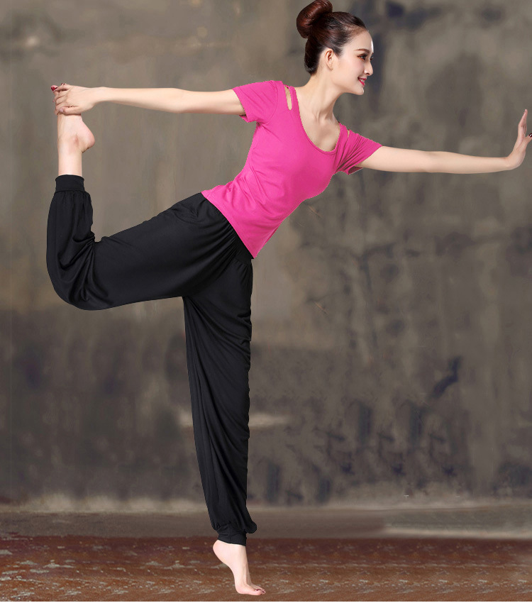 厂家批发新款瑜伽服套装莫代尔健身服舞蹈服女装春夏短中长袖白色