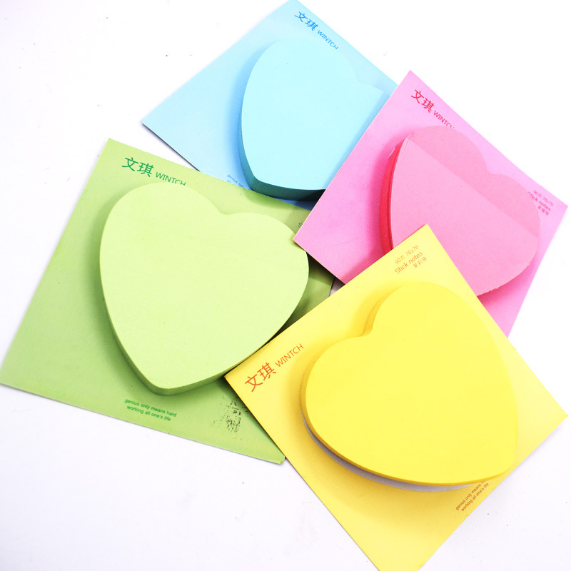 便利贴创意心形学生家用带香味便条可撕可黏贴n字贴2元店货源批发-阿