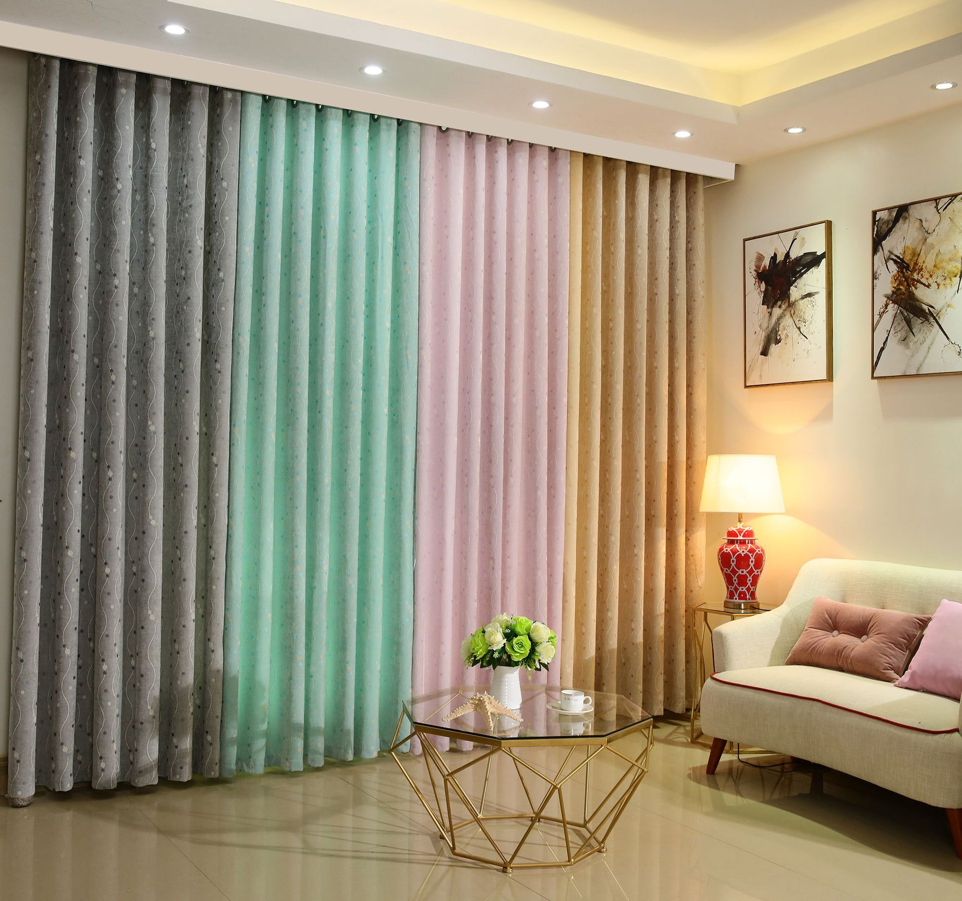 可批发零剪_新款厂家直销小清新提花窗帘布客厅可批发零剪 - 阿里巴巴