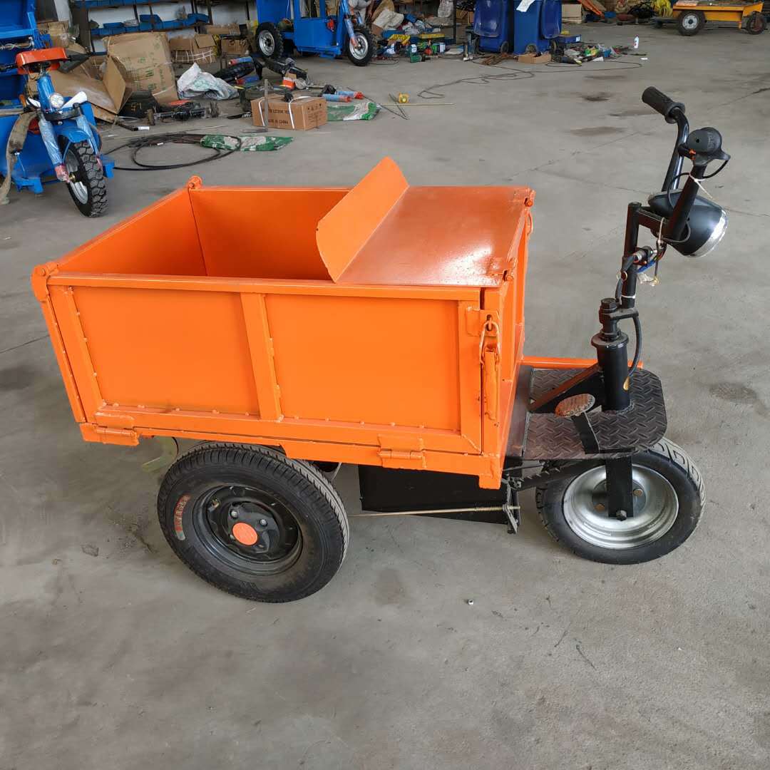 三开门全自动电动拉灰车 工地工程电瓶灰斗车 工程小型电动小斗车