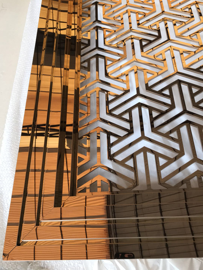 饰面材质金属结构材质金属风格中式适用场合酒店品牌不锈钢屏风货号隆