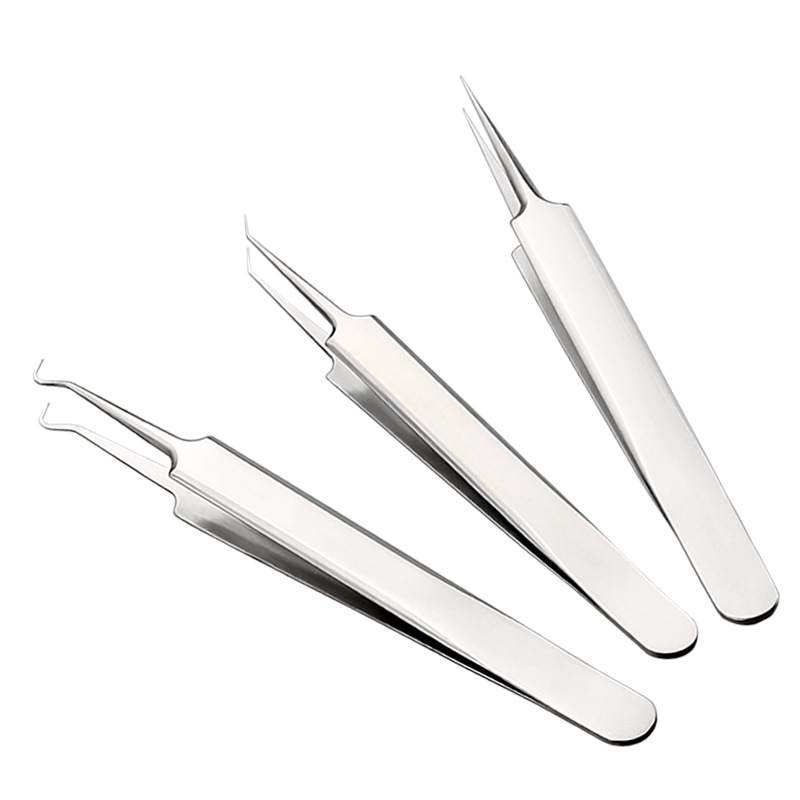 Stainless Steel Splinter Acne Clip Cell Tweezer Blackhead Acne Needle Pimple Pin Beauty Tools 6-Piece Beauty Kit Pimple Removing Needle