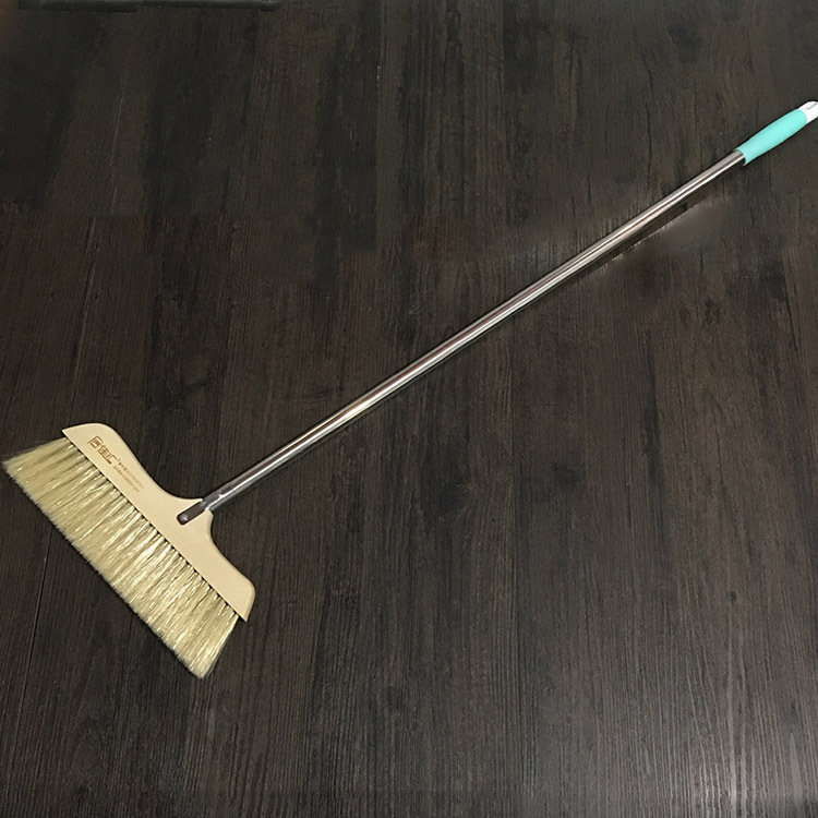 家用软毛扫把不锈钢杆猪鬃毛小扫把懒人魔法笤帚地板扫帚动物毛扫