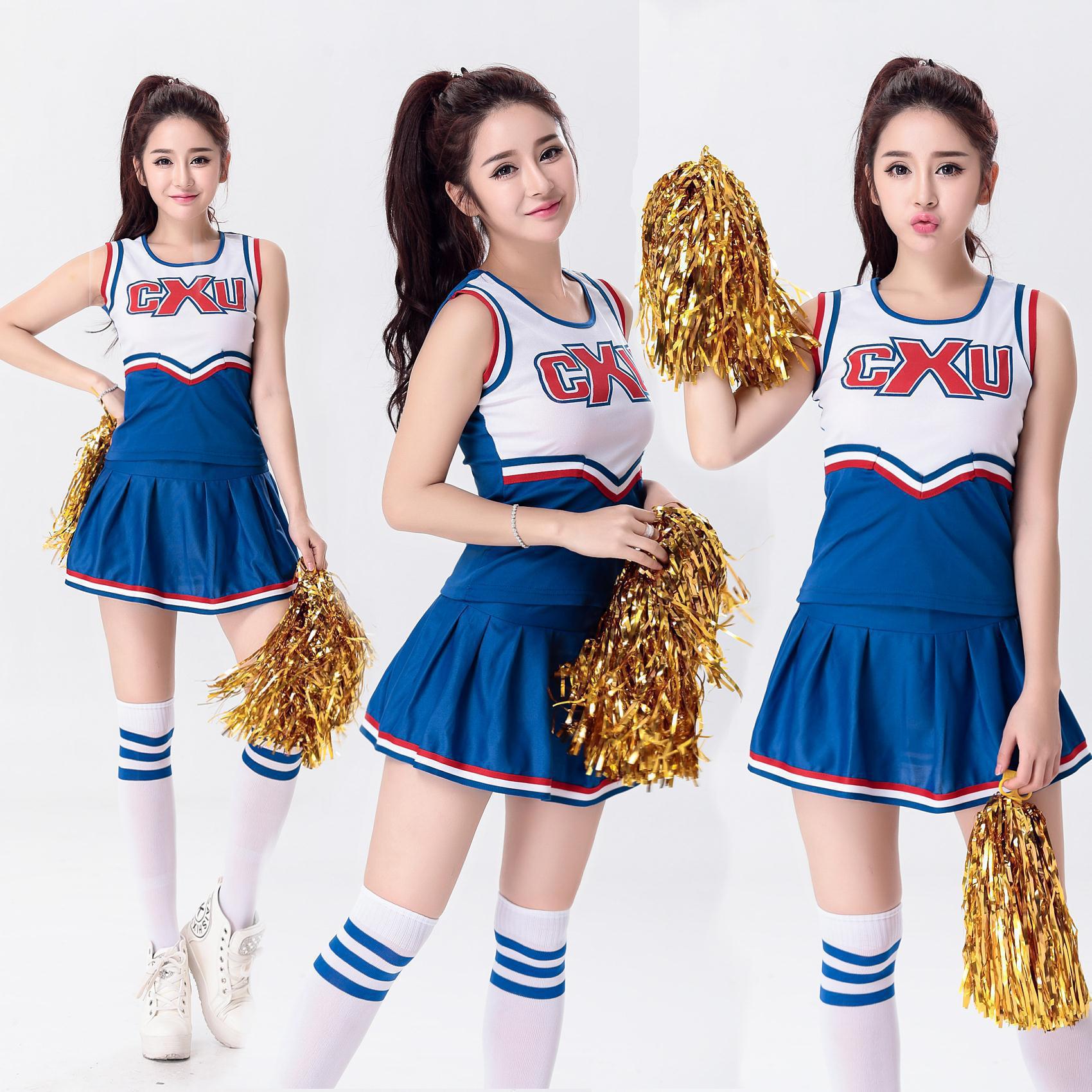 新款分体啦啦队服装学生装运动会拉拉队啦啦操服装分码厂家批发