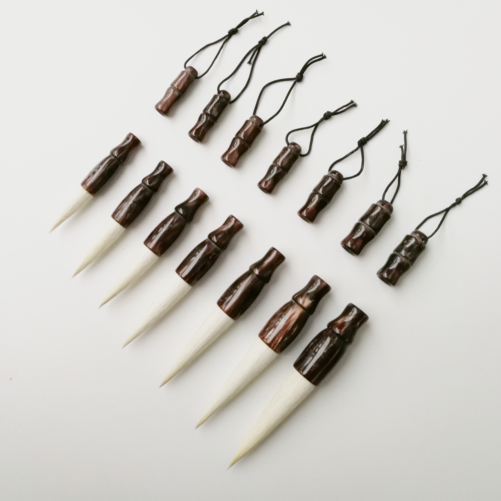 现货批发抛光仿玛瑙毛笔笔头笔尾羊毫毛笔配件纯羊毫毛笔头10379