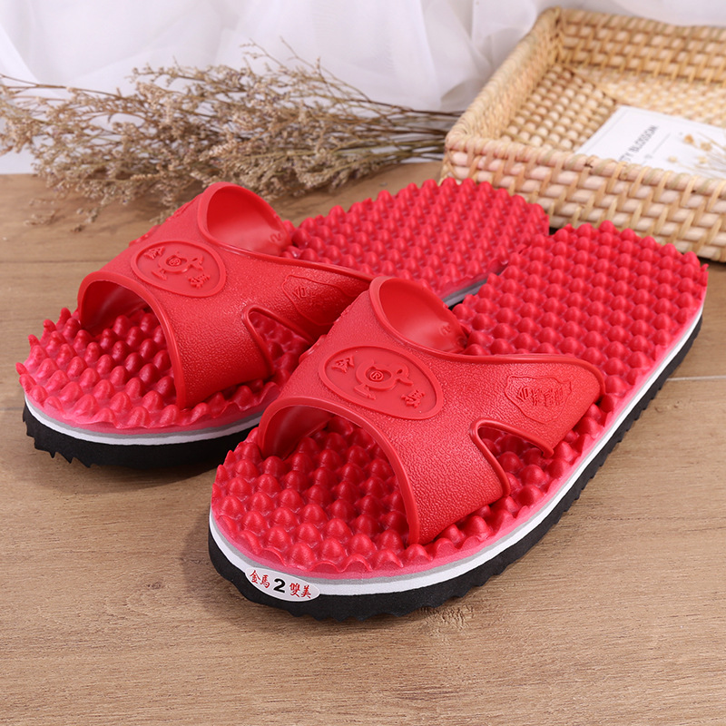 Taiwan Golden Horse Meimei Home Indoor Slippers Men's and Women's Bathroom Foot Massage Slippers