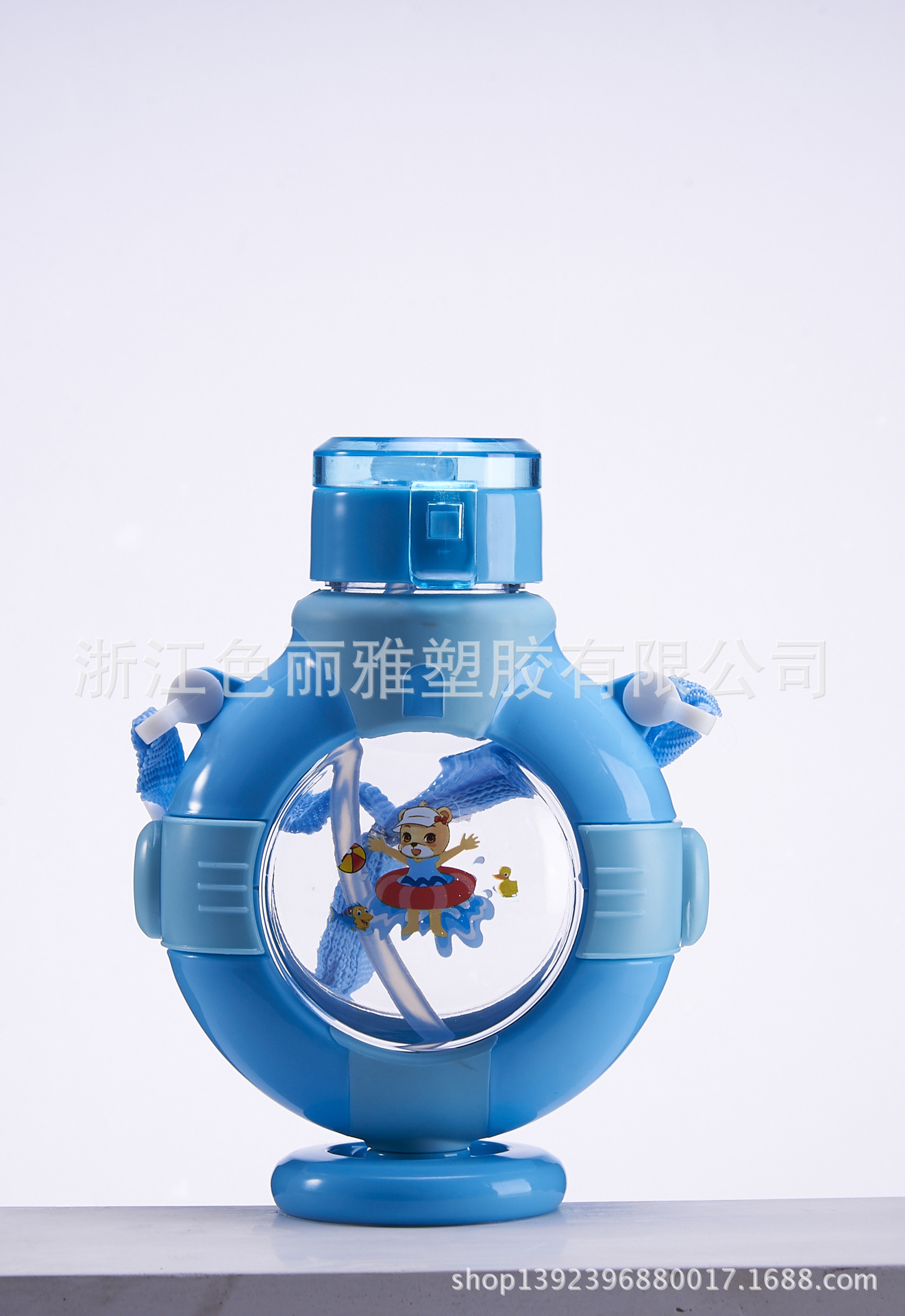 赞诺新款炫彩儿童饮水太空杯厂家批发塑料儿童水壶