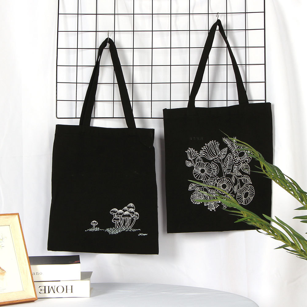 刺子绣帆布包刺绣diy学生布袋单肩成人手工初学材料包苏绣丝带绣