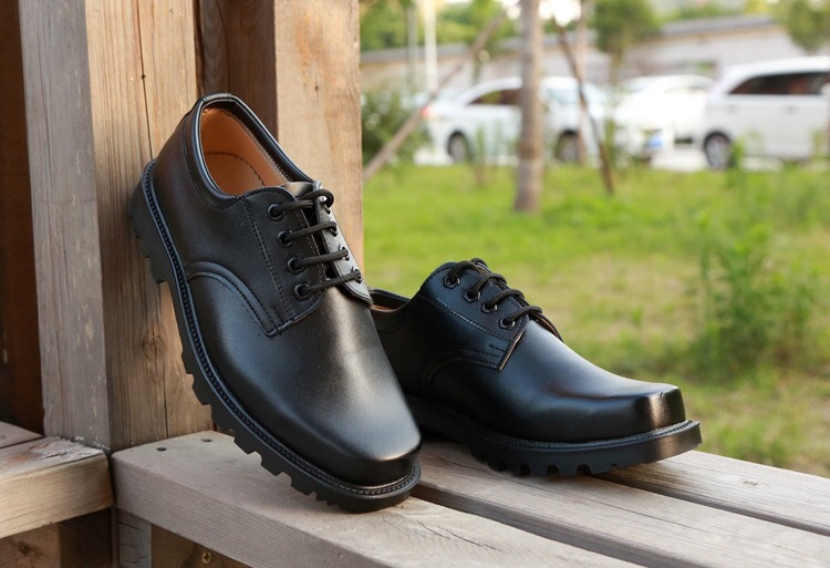 军工品质正装士官皮鞋男皮鞋劳保鞋大头鞋四寸单保安鞋商务军鞋男