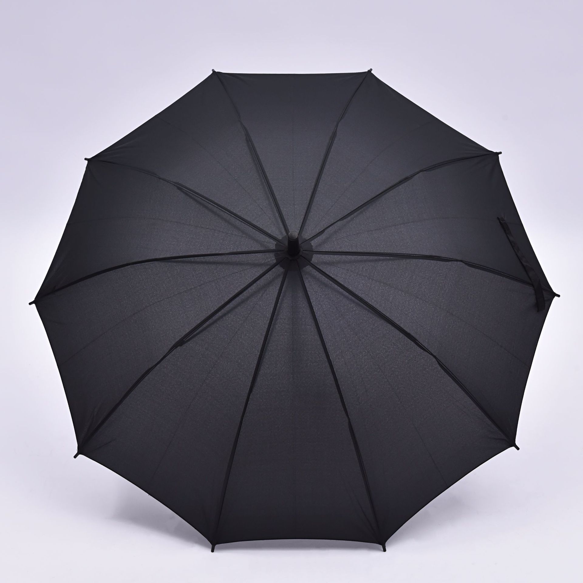 大黑伞10骨黑色长柄伞成人新款手动直杆广告雨伞定 制款厂家批发