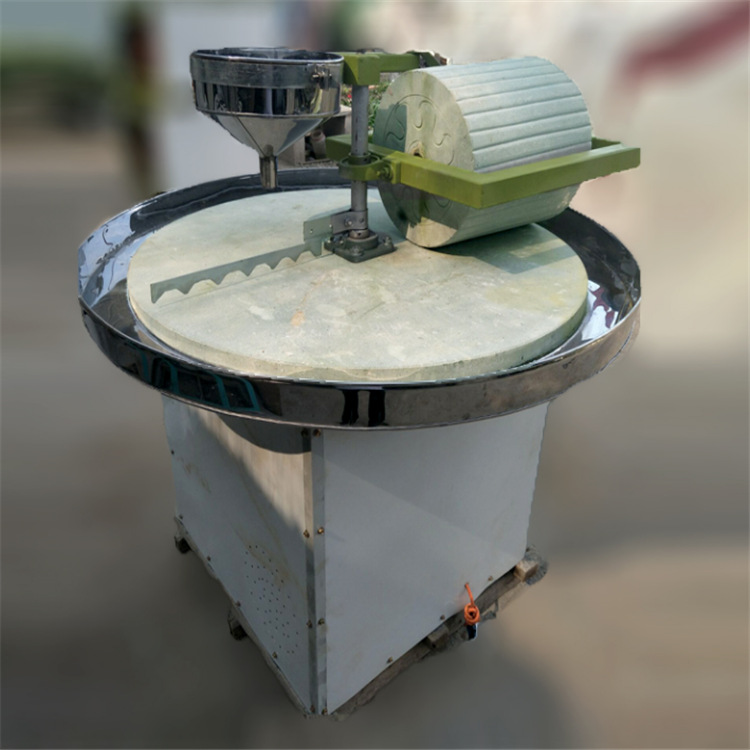 6米单辊电动石碾子 辣椒面加工用石碾 地瓜干粉碎石碾机