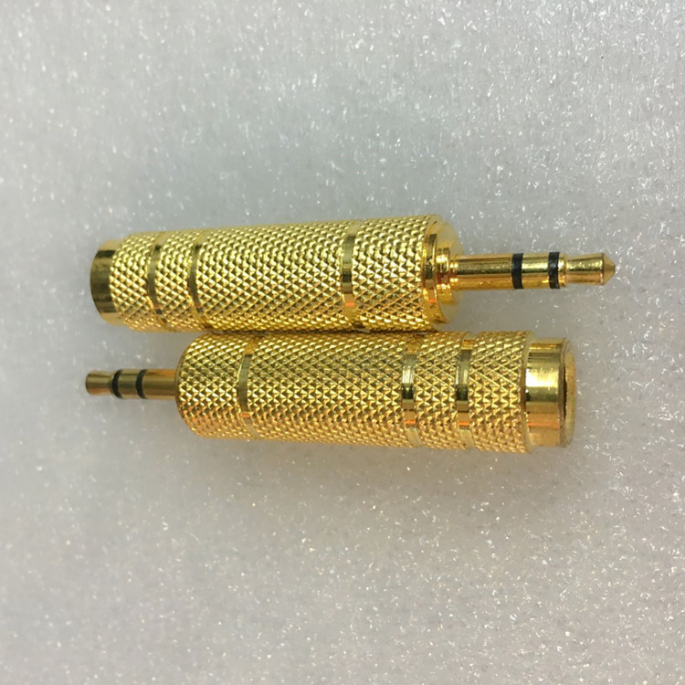 耳机麦克风3.5转6.5转换头 3.5mm转6.5mm公转母话筒mic音频转接头