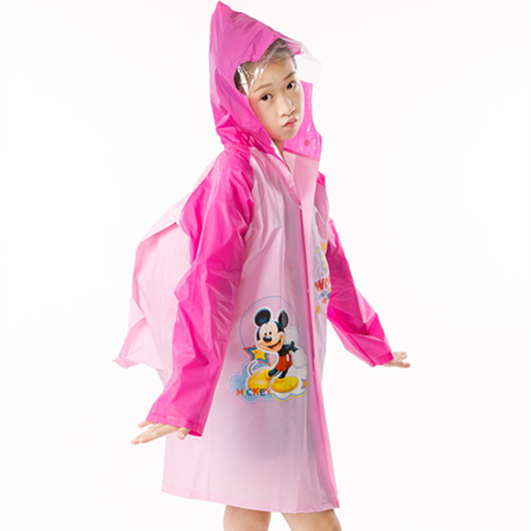 儿童雨衣小孩幼儿园雨披小学连体防水女童米奇户外雨特价