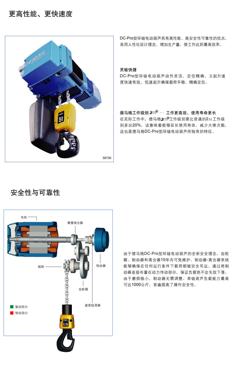 demag 德马格 dc-com 5环链电动葫芦 315/400/500 环链电动葫芦