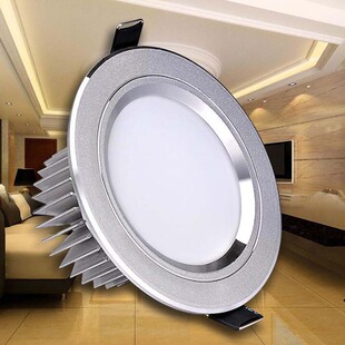 led筒灯嵌入式天花灯客厅孔灯3w5w8公分开孔三色灯厂家直销