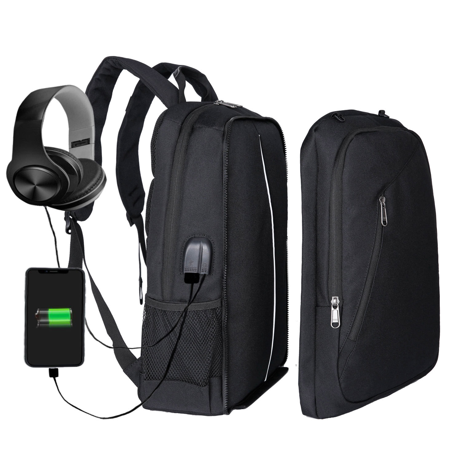 跨境专供xqxa可拆换usb商务电脑背包学生书包篮球,足球双肩包男