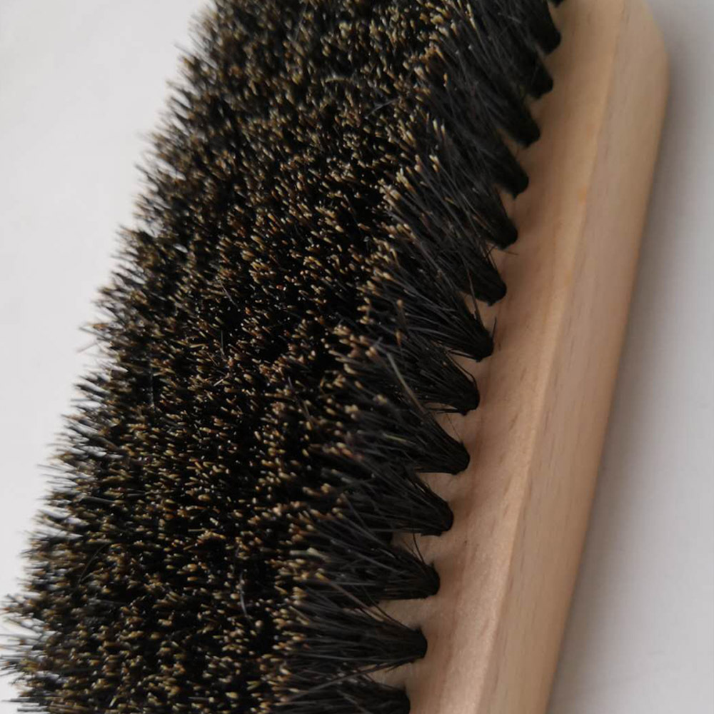 楠竹手柄圆刷子黑猪毛占黄头 胡子梳理工具猪鬃毛刷 胡须刷oem