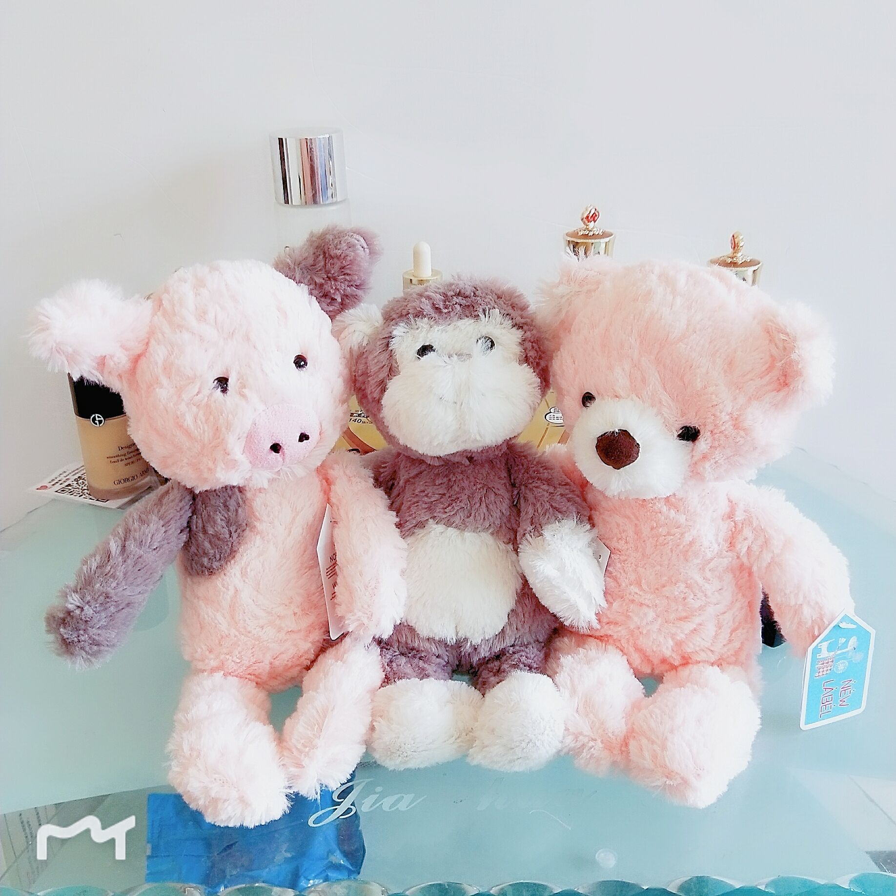 新款软体宝宝系列粉色猪熊毛绒玩具生日礼物抓机玩偶安抚娃娃礼品