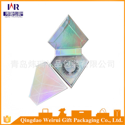 好品质设计定制钻石型logo好品质专用钻石型假睫毛包装盒