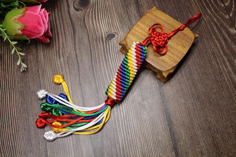 藏式编织转经筒金刚结车挂汽车挂件 民族用品