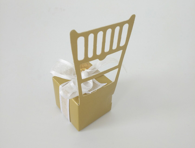 喜糖盒欧式婚庆用品回礼银色椅子宝宝满月金色椅子糖果盒爆款