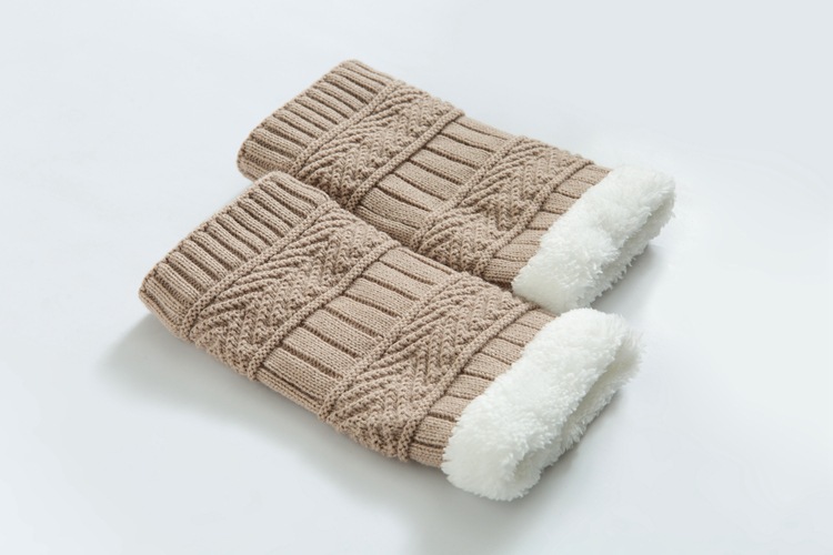 18年亚马逊欧洲站针织加厚护膝暖腿套毛线保暖靴套l形加绒袜套