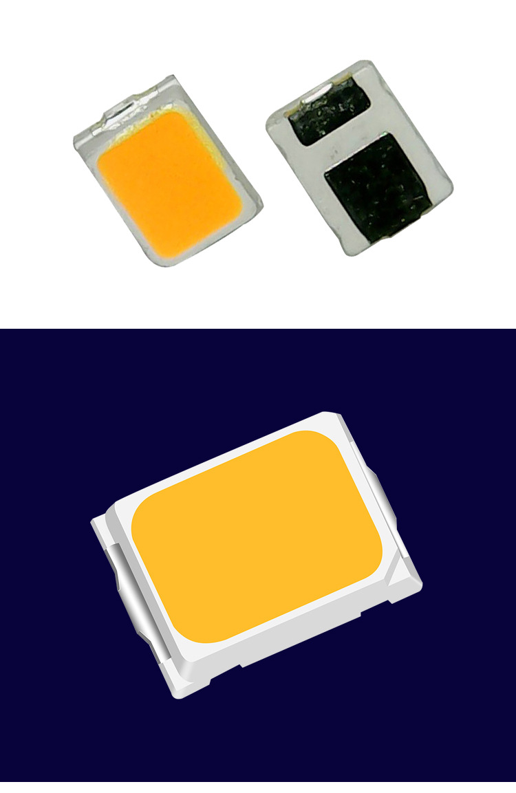 2835双色温灯珠 2835黄白双色led灯珠 红黄双色贴片 3v 9v可定制