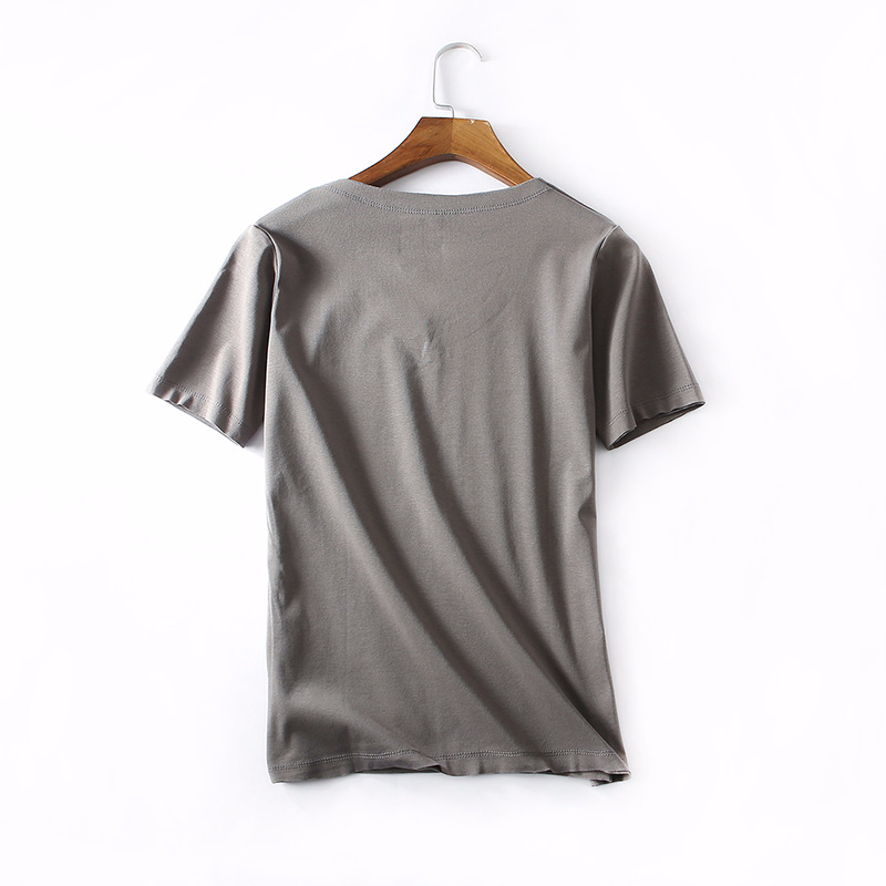 厂家批发新款女t恤 全棉螺纹女式短袖t恤 宽松休闲女毛边短袖t恤