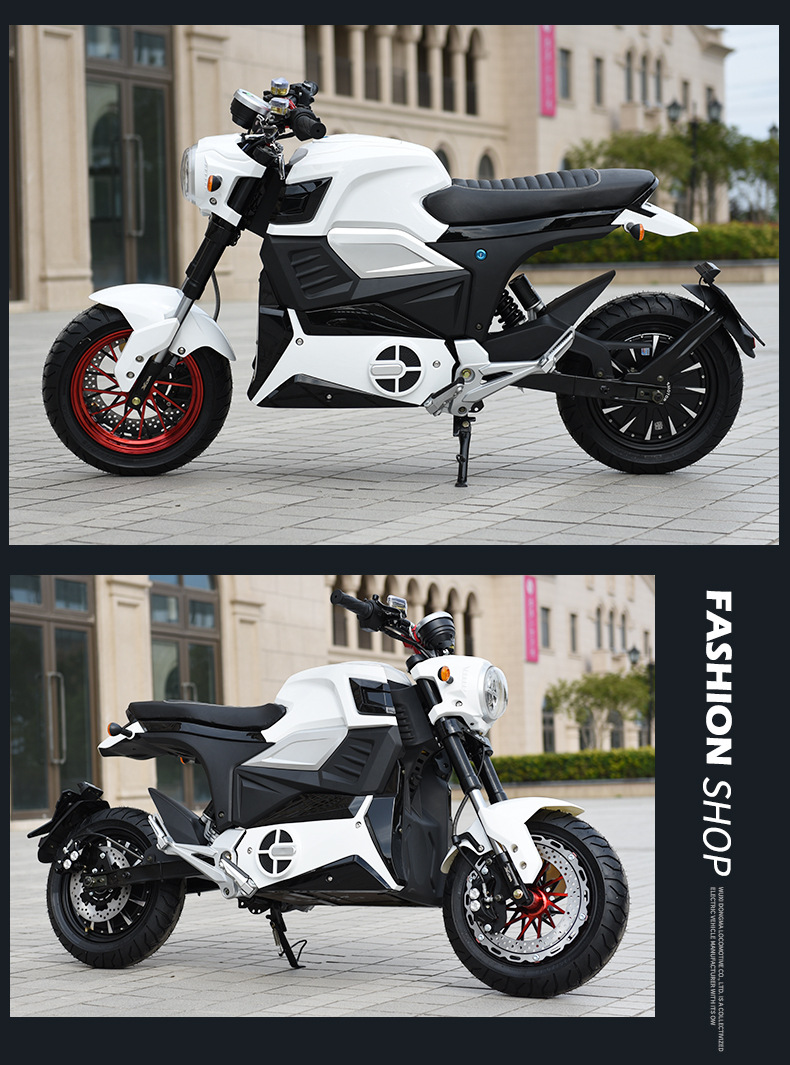 新款复古m6电动摩托车改装高配2000w电动车高速大功率成人电摩