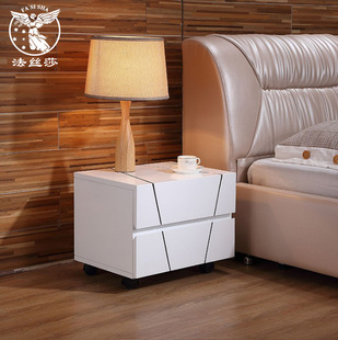 床头柜抽屉简约现代皮艺休闲主卧室二斗柜储物边柜抽拉厂家直销