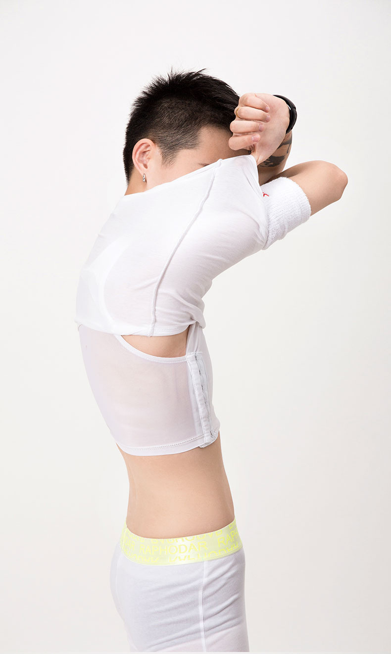 raphodar/拉芙达束胸 les长款内冰丝网超透气帅t内衣女束胸衣背心