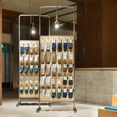 厚海定制商场店铺袜子架子展示架多功能 钢管货架 背板挂钩展示架