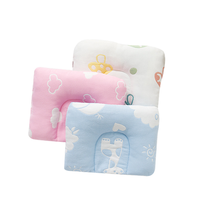 Pig Xiaotao Baby Pillow Head 0-1 Years Old Four Seasons Jacquard Gauze Baby Pillow U-Shape Pillow Maternal and Child Supplies Baby Pillow