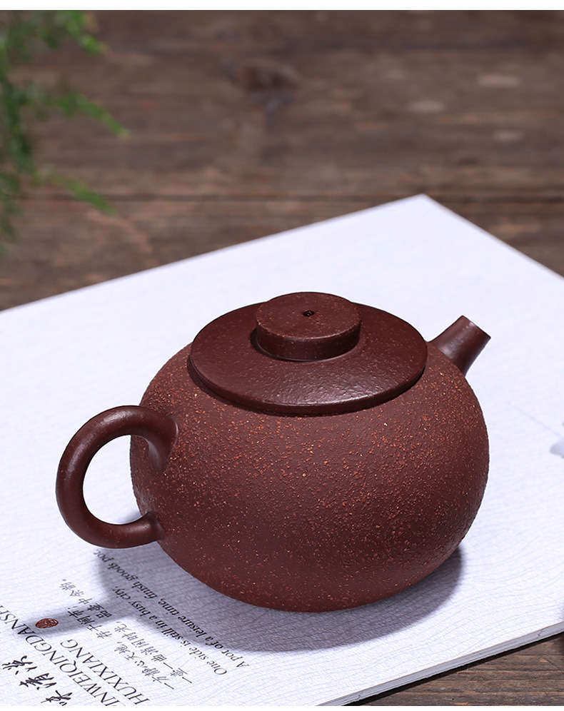 日用百货 > 茶具 > 原矿粗砂紫泥巨轮珠茶壶颜色:见图片色 材质:紫砂