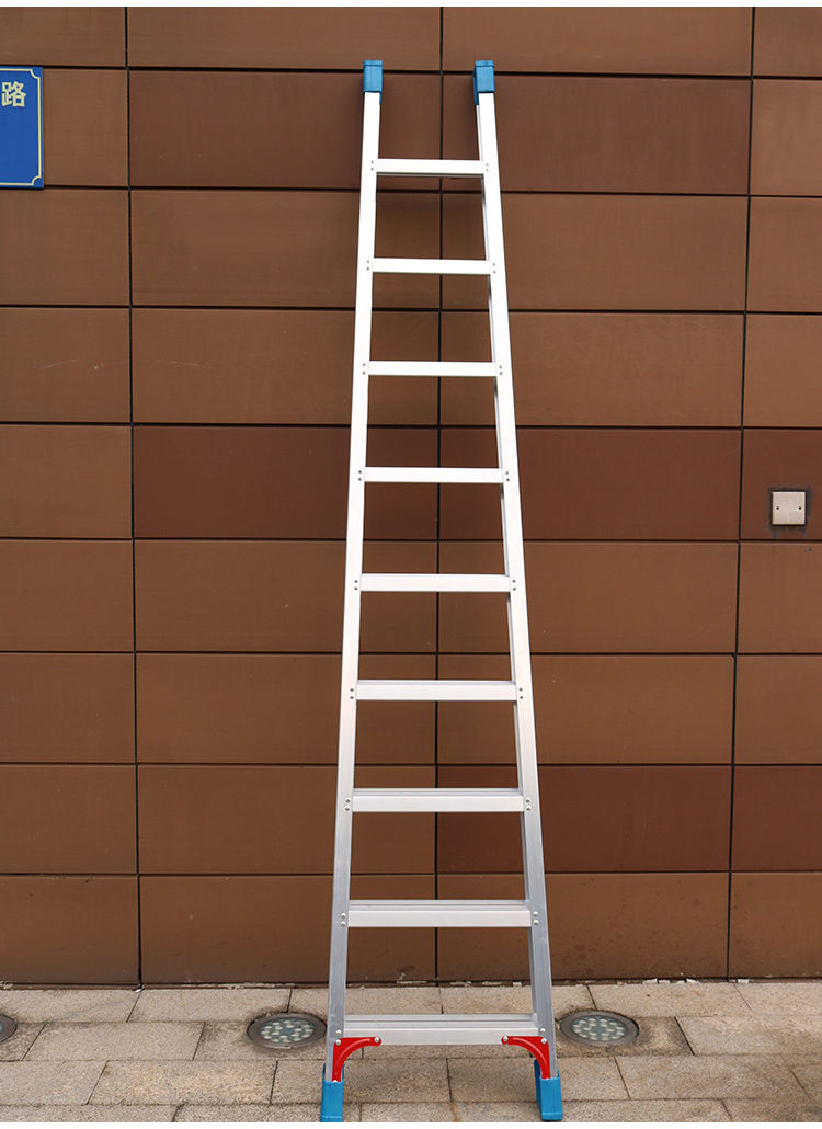 铝合金梯子家用型一字梯单边直梯铝合金单面梯铝合金加宽加厚梯