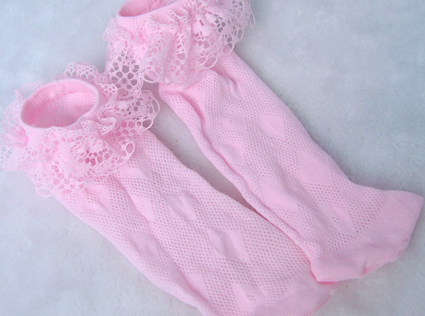 儿童夏季薄 网眼袜子宝宝短袜女童堆堆袜蕾丝花边袜公主袜