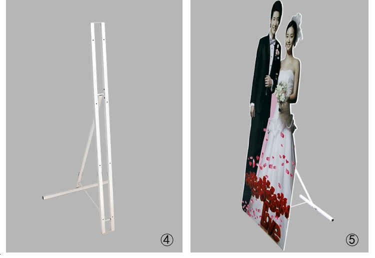 人形支架 铁质展架防风人像架 加粗方管h型广告支架 人形立牌