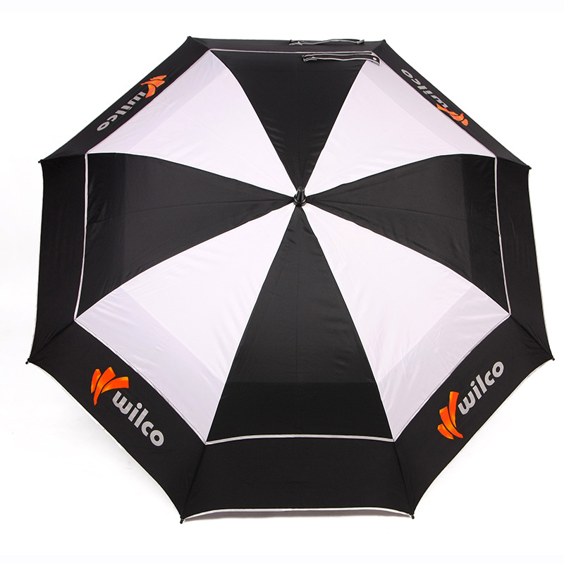 Golf Umbrella Umbrella 30-Inch Oversized Fiber Bone Double-Layer Business Gift Printing Logo Advertising Umbrella Factory Wholesale