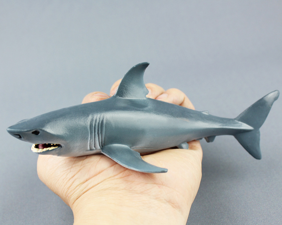 跨境蓝鲨仿真海洋生物 鲨鱼海洋动物模型塑料儿童早教玩具礼物