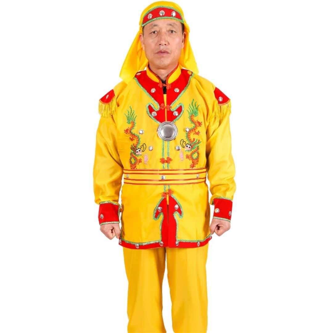 秧歌服演出服装二人转绣龙舞台表演服男打鼓腰鼓舞龙舞狮武术服
