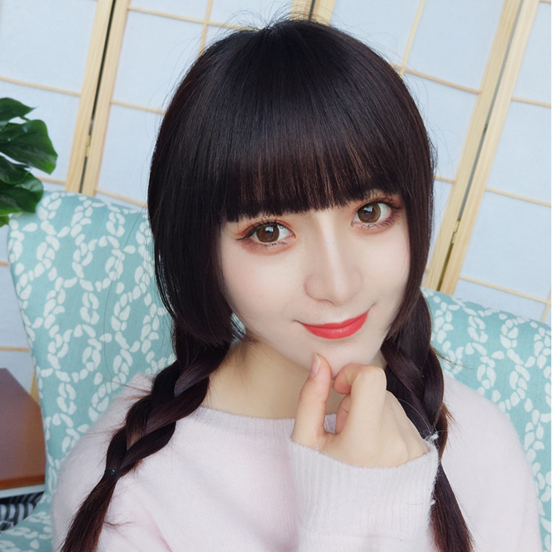 姬发式齐刘海公主切假发刘海片无痕隐形圆脸修脸网红假发片三刀齐