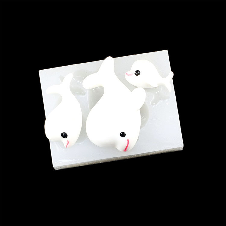 海洋系大中小海豚硅胶翻糖模具水晶滴胶diy手工制作饰品配件材料