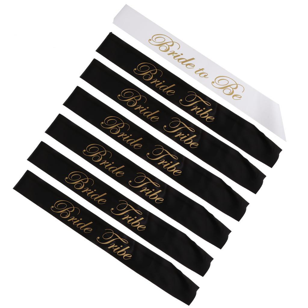 单身派对金色字bridetribe肩带新娘伴娘bridetobe礼仪带肩带